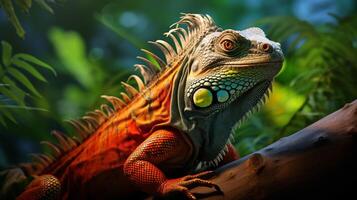 AI generated iguana high quality image photo