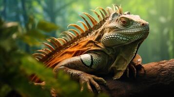 AI generated iguana high quality image photo