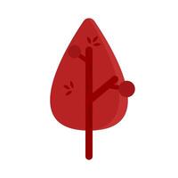 tree red illustration vector