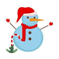 snowman character illustration vector