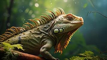 AI generated iguana high quality image photo