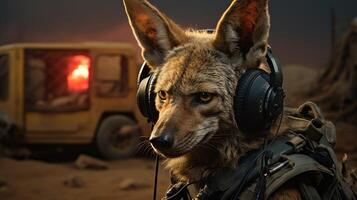 AI generated jackal high quality image photo