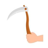 sickle in hand illustration vector