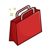 ilustración de bolsa de compras vector