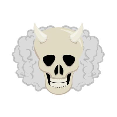 skull with smoke illustration