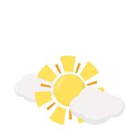 sun summer with cloud illustration vector