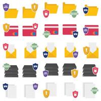 cyber security pack illustration vector