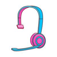 headphone listening music illustration vector