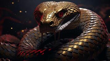 AI generated king cobra high quality image photo