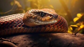 AI generated king cobra high quality image photo