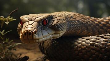 AI generated king cobra high quality image photo