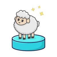 sheep in stage illustration vector