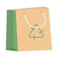 paper bag recycling illustration vector