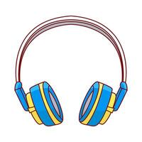 headphone listening music illustration vector