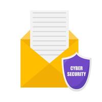 cyber security mail illustration vector