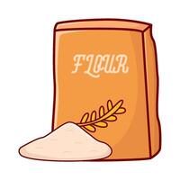box flour illustration vector