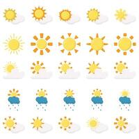 sun summer weather illustration vector