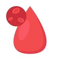 blood with  red blood cells illustration vector