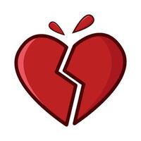 broken heart illustration vector