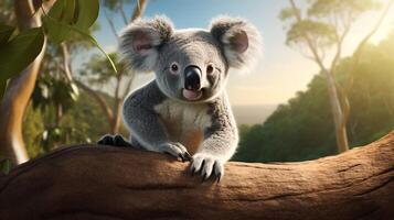 AI generated koala high quality image photo