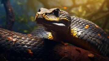 AI generated king cobra high quality image photo