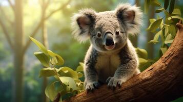 AI generated koala high quality image photo