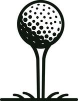 pelota de golf en tee vector