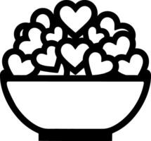 Cereal Bowl of Hearts vector