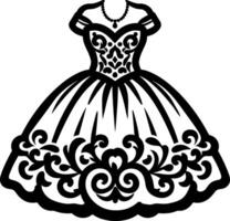 quinceañera vestir vestido vector