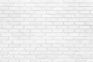 White Grunge Brick Wall Texture for Background. photo