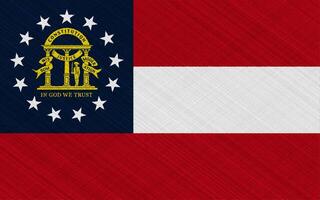 Flag of Georgia USA state on a textured background. Concept collage. photo