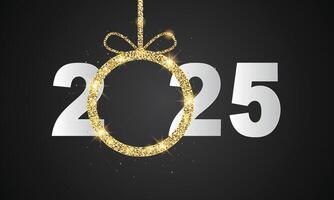 2025 Happy New Year Background Design. Greeting Card, Banner, Poster. Vector Illustration.