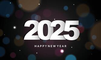 2025 Happy New Year Background Design. Greeting Card, Banner, Poster. Vector Illustration.