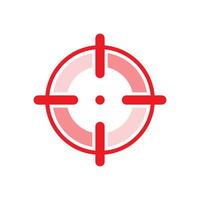 Aim target concept illustration flat design vector. simple modern graphic element for infographic, icon, logo vector