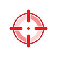 Aim target concept illustration flat design vector. simple modern graphic element for infographic, icon, logo vector