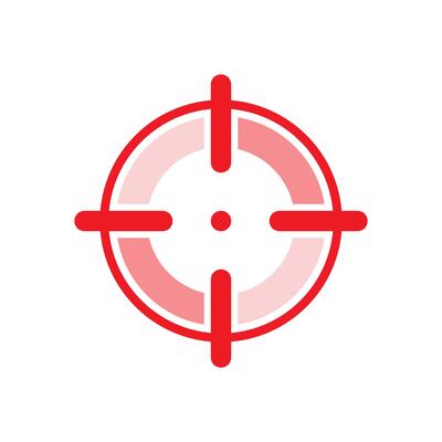 Aim target concept illustration flat design vector. simple modern graphic element for infographic, icon, logo