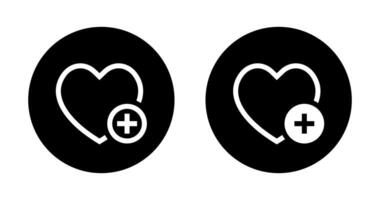 Add to wishlist love line icon vector in black circle