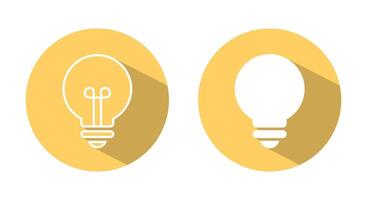 Light bulb icon vector with shadow. Lightbulb sign symbol