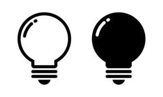 Light bulb icon vector in trendy style. Lightbulb sign symbol