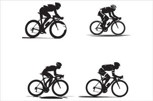 bicycle silhouette vector, Black Bicycle Vector