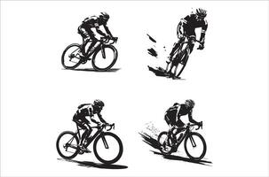 bicycle silhouette vector, Black Bicycle Vector