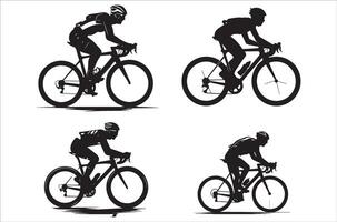 bicycle silhouette vector, Black Bicycle Vector