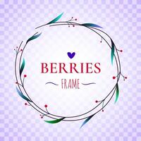 Elegant abstract Berries Frame vector illustration. Eps 10