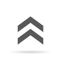 Swipe up icon vector isolated on white background. Double upward arrow sign symbol