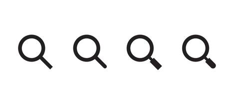 Search, magnifying glass icon vector. Magnifier, loupe sign symbol. Editable stroke vector