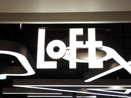 BANGKOK, THAILAND JULY 19, 2023 Loft Sign. Loft is famous Japanese lifestyle specialty store that founded in 1987, Shibuya Japan. photo