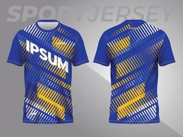 abstract blue and yellow background and pattern for sport jersey design vector