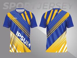 abstract blue and yellow background and pattern for sport jersey design vector