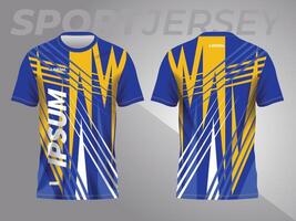 abstract blue and yellow background and pattern for sport jersey design vector