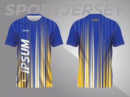 abstract blue and yellow background and pattern for sport jersey design vector